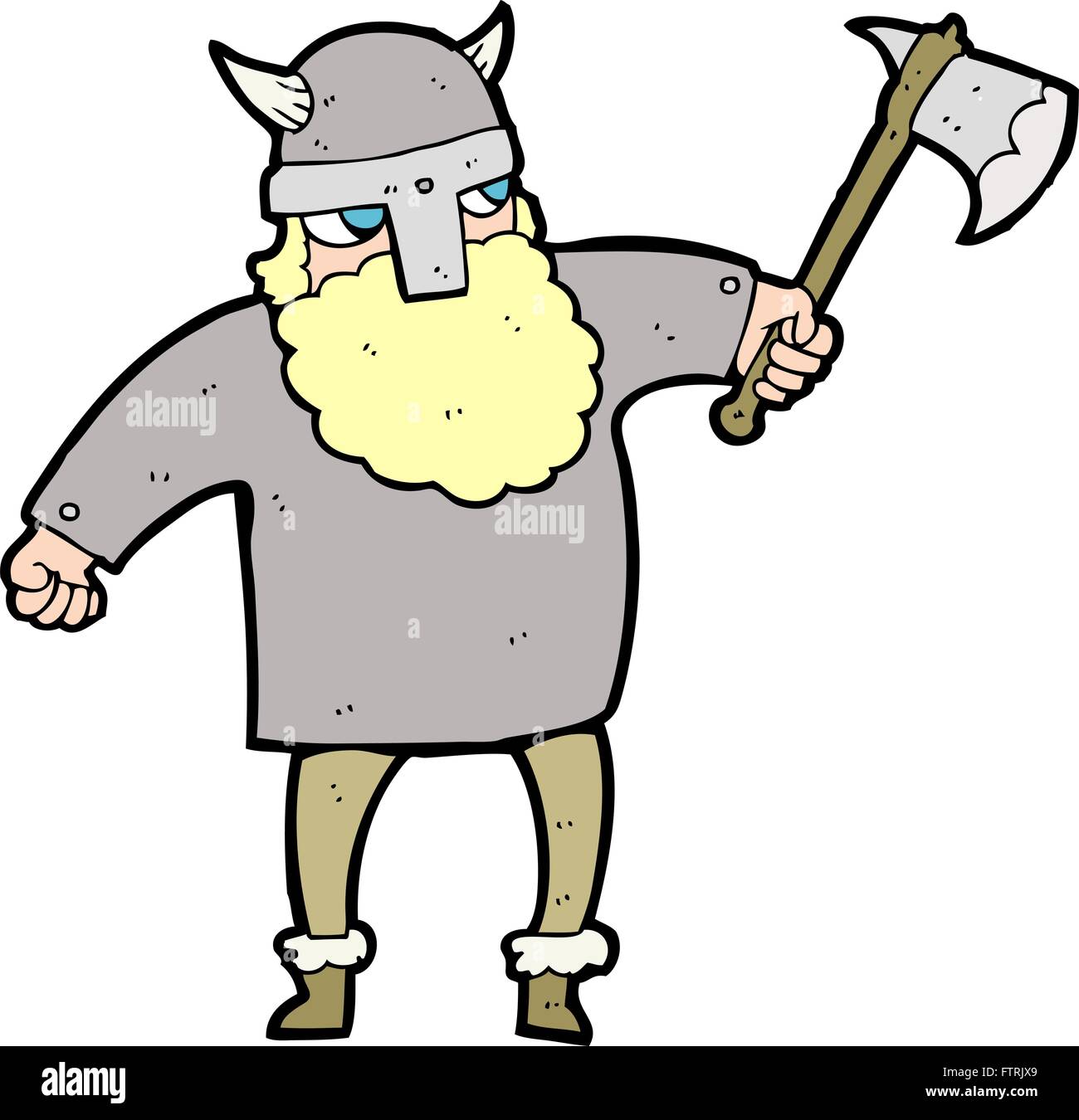 Wikinger Caton Freihändig gezeichnete Cartoon-Wikinger-Krieger Stock-Vektorgrafik - Alamy