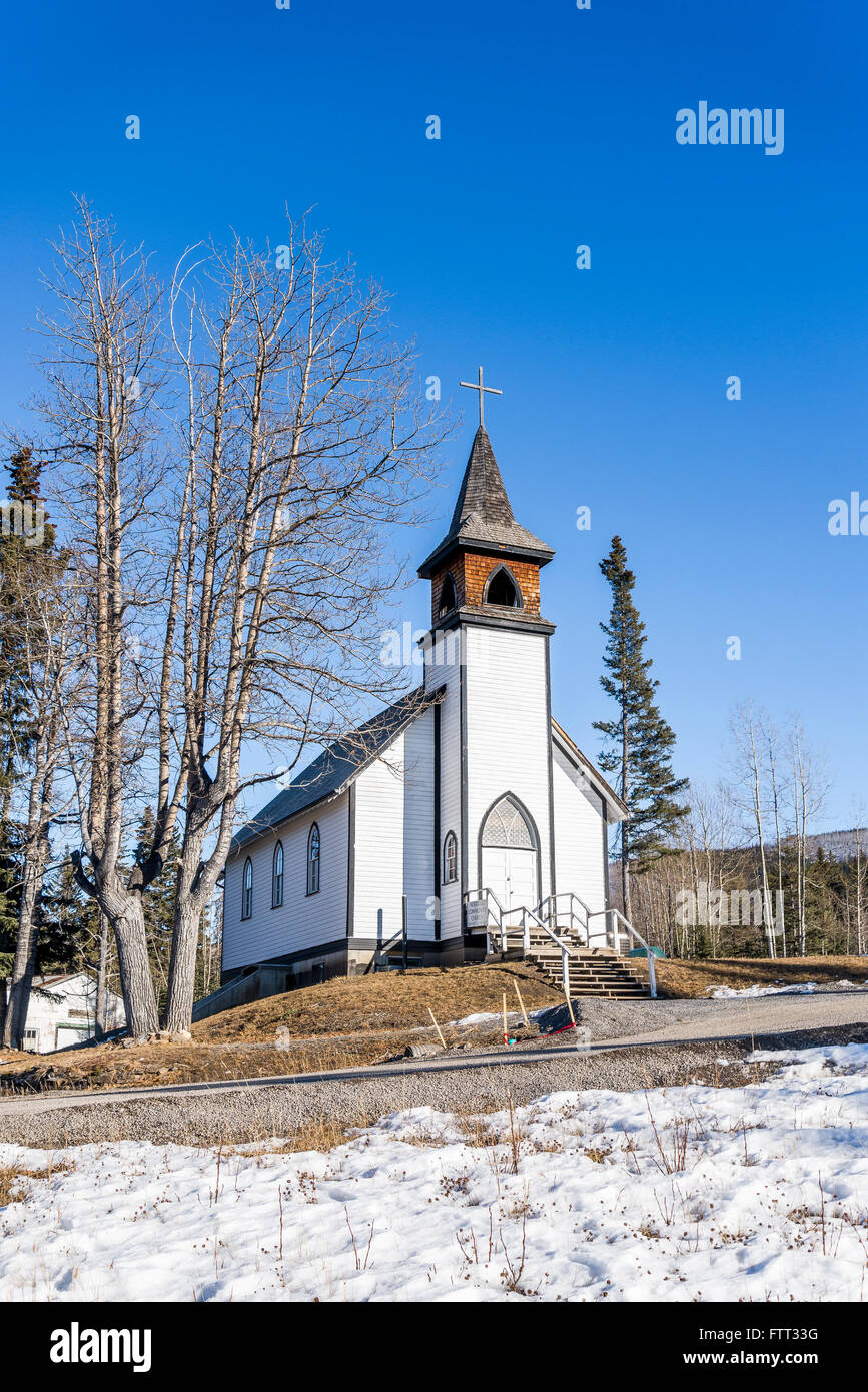 Nordegg Community Church, die Weiler Nordeg, Alberta, Kanada Stockfoto