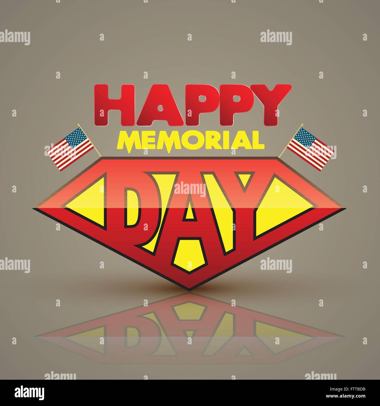 Glücklich Memorial Day Superman Stil. Vektor-Illustration. Können für Memorial Day Karte verwenden. Stock Vektor