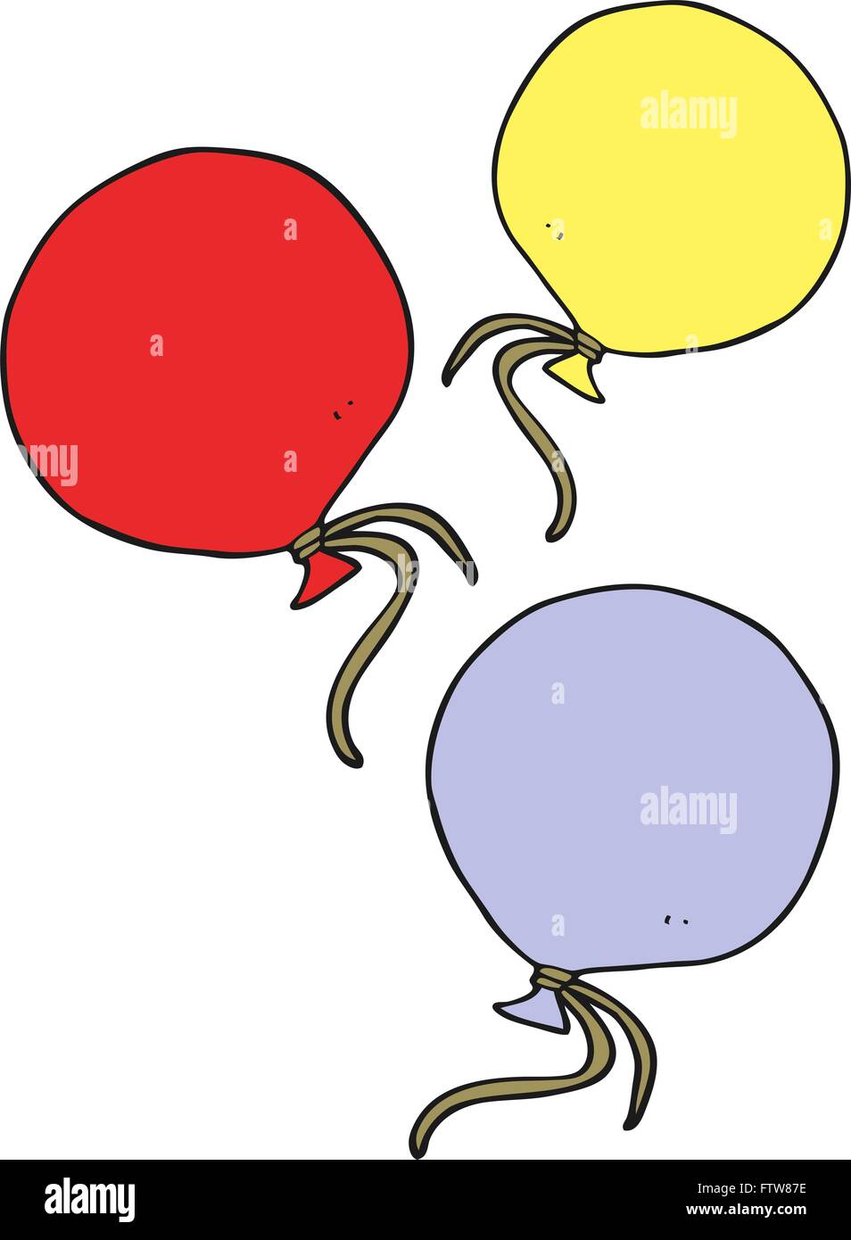 Freihändig gezeichnete Cartoon-Ballons Stock Vektor