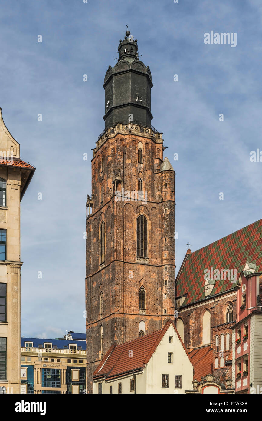 Elisabeth Church befindet sich in der alten Stadt Breslau, Woiwodschaft Niederschlesien, Polen, Europa Stockfoto
