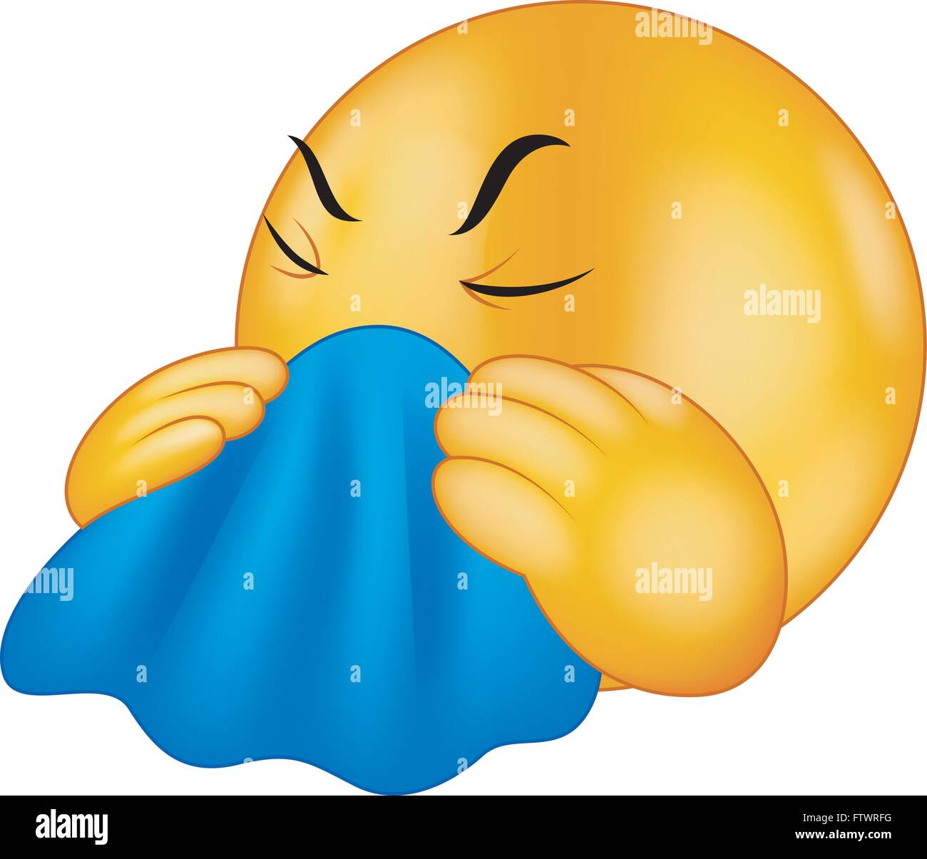 Emoticon smiley Husten Stock-Vektorgrafik - Alamy