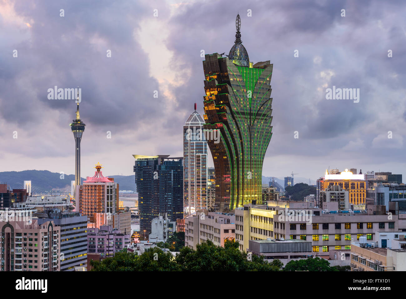 Macao, China Stadt Skyline. Stockfoto