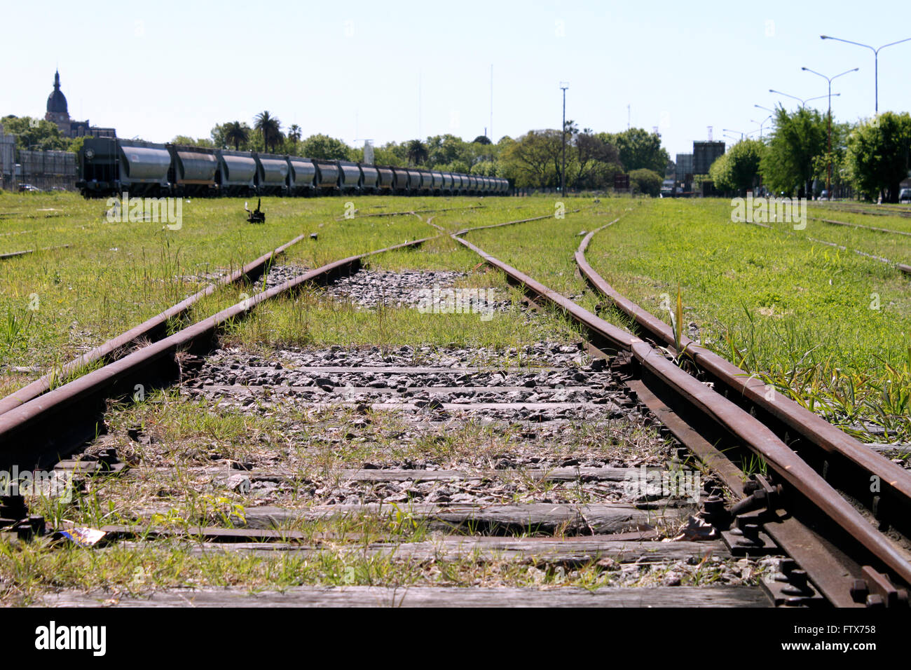 Schienen Stockfoto