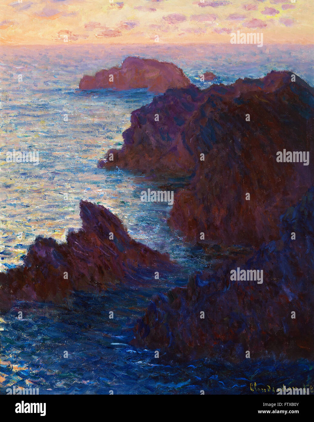 Claude Monet - Felsen am Belle-Lle, Port-Domois - Cincinnati Art Museum Stockfoto