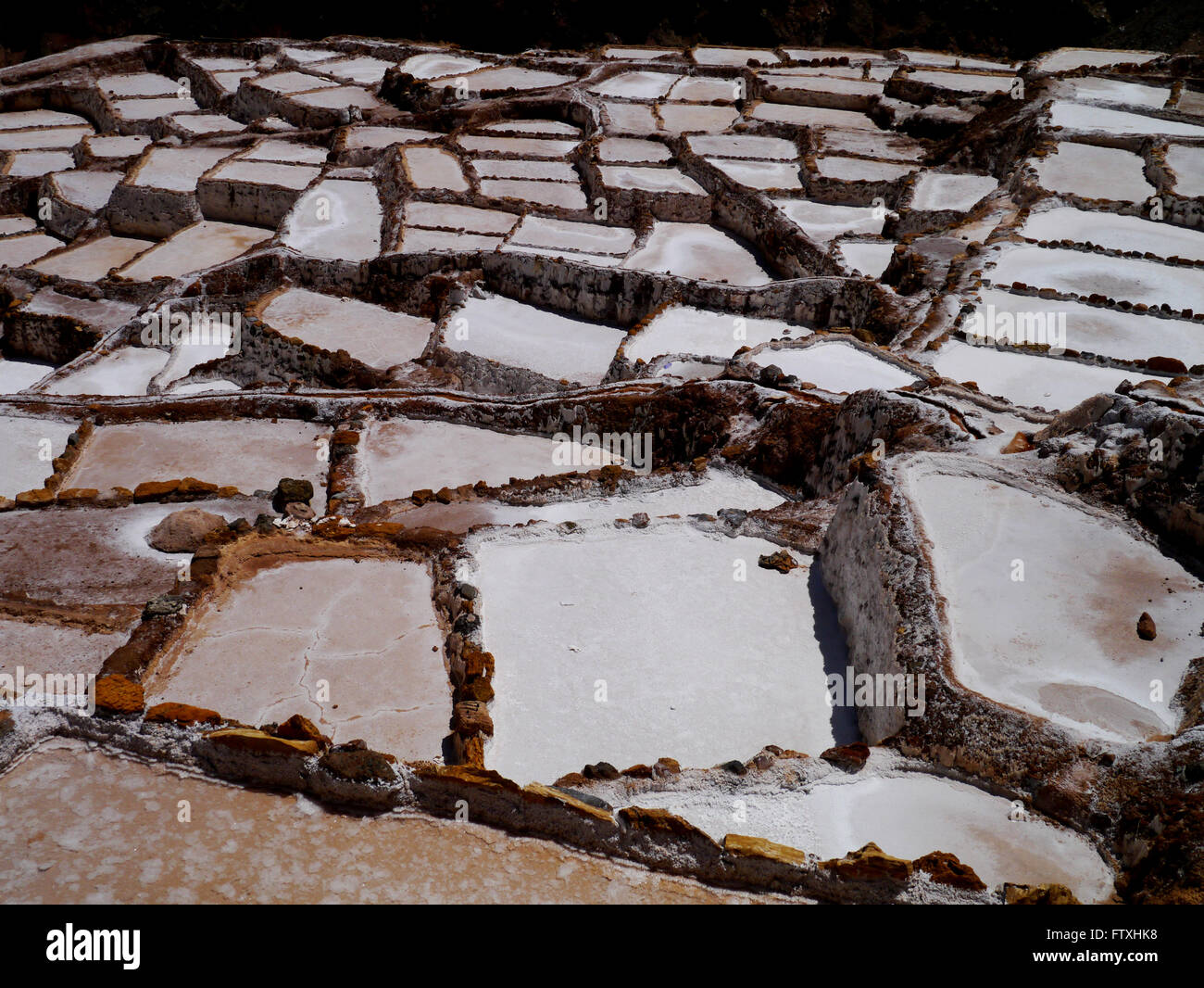 Maras in das Heilige Tal Salz Minen Peru Südamerika Stockfoto