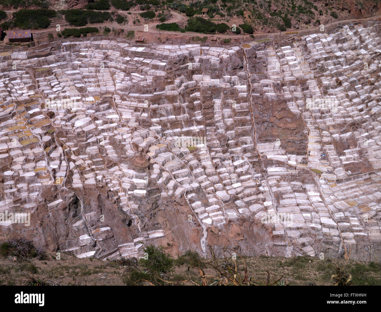Maras in das Heilige Tal Salz Minen Peru Südamerika Stockfoto