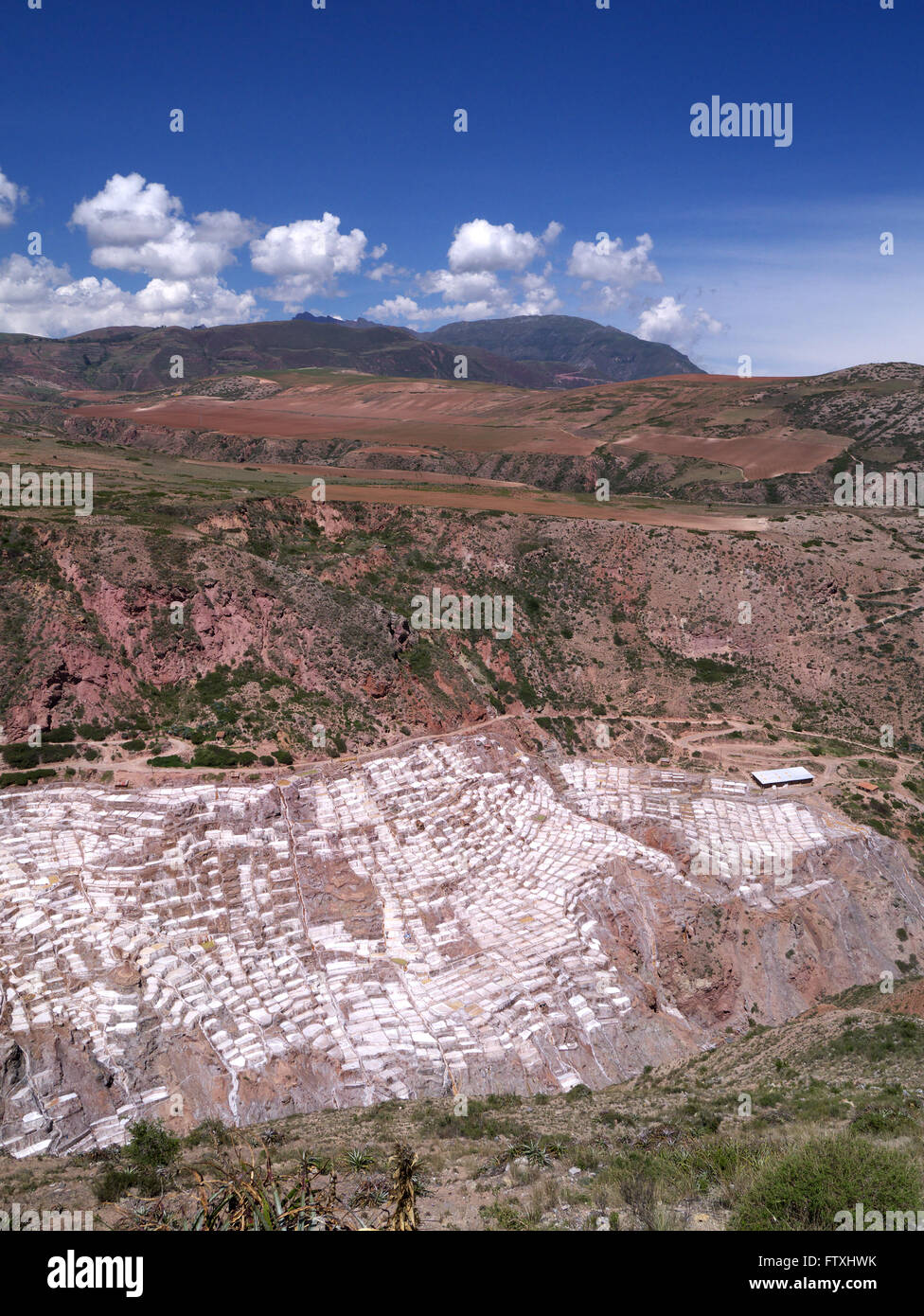 Maras in das Heilige Tal Salz Minen Peru Südamerika Stockfoto
