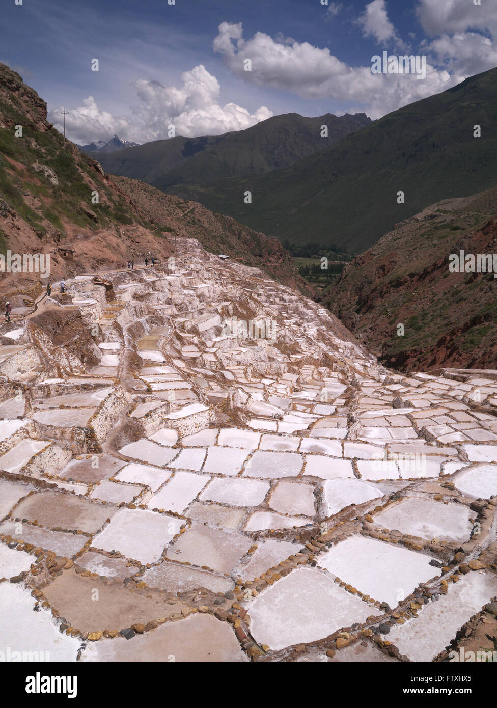Maras in das Heilige Tal Salz Minen Peru Südamerika Stockfoto