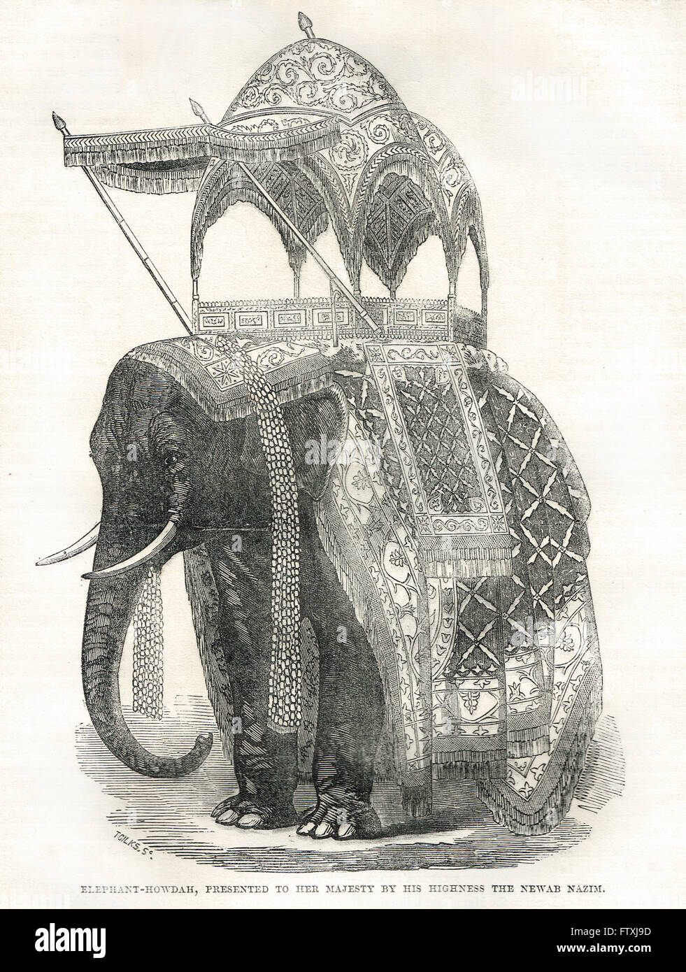 Elefant Howdah die Great Exhibition von 1851 Stockfoto