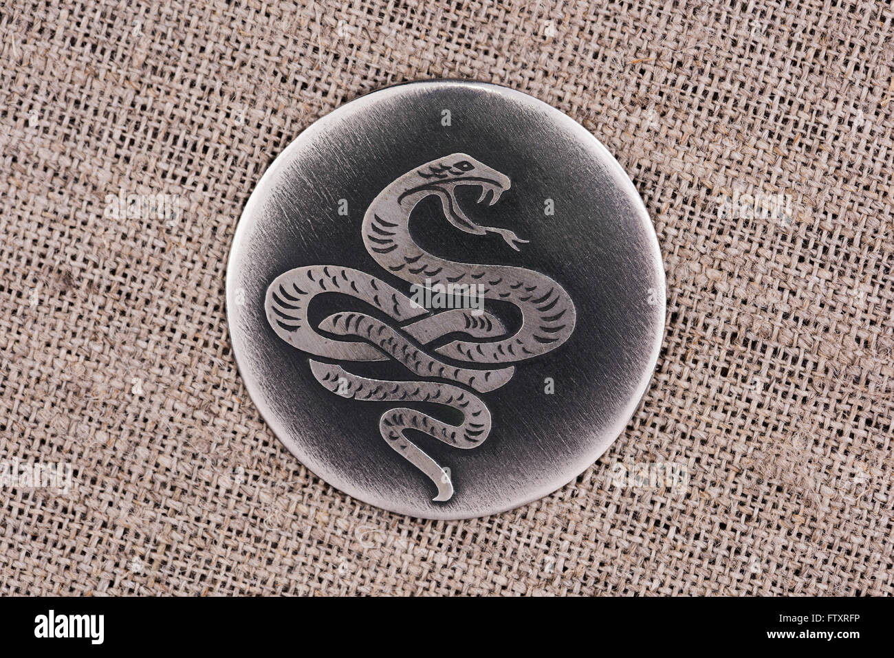 Die Schlange - ein Symbol der Weisheit und Vitalität, Vormund Leben, Gesundheit. Stockfoto