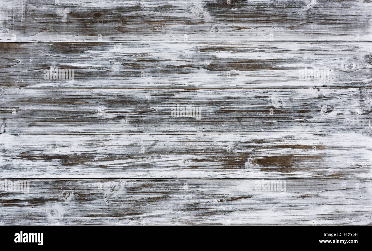 alten Hintergrund von Holzbohlen gemalt Weißlack Stockfoto