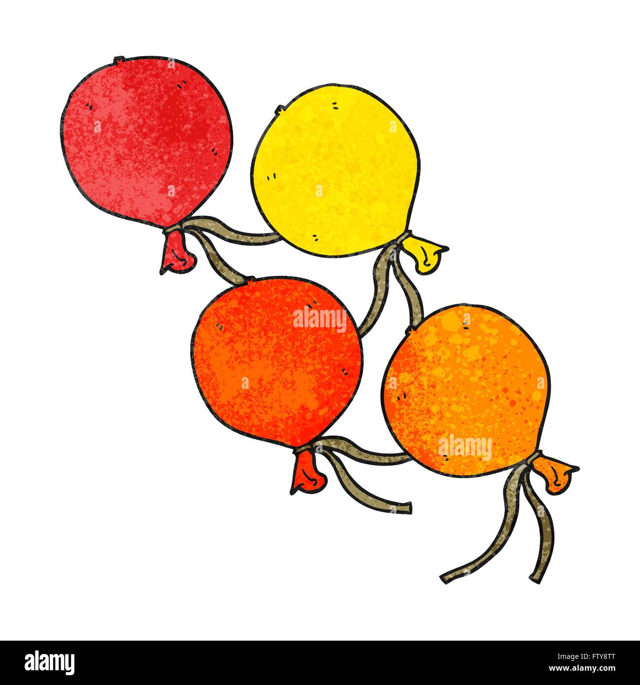 Freihand strukturierte Cartoon Luftballons Stock Vektor