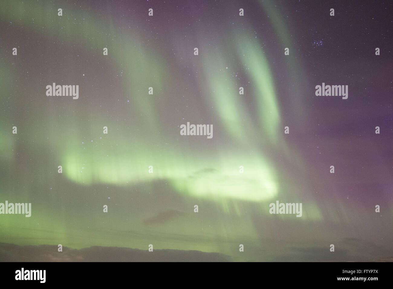 Nordlicht in Island März 2016 Stockfoto