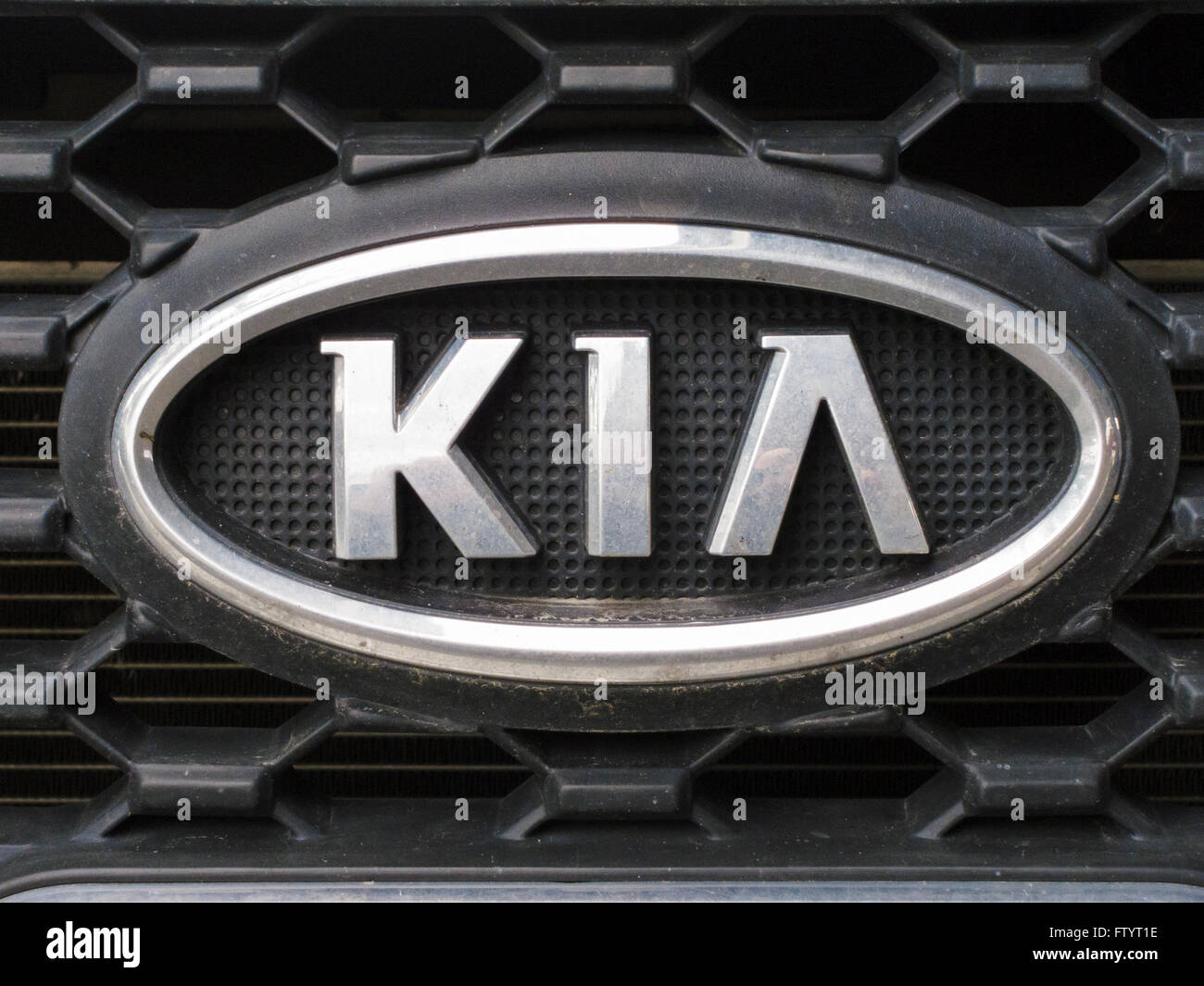 Kia Grill emblem Stockfoto