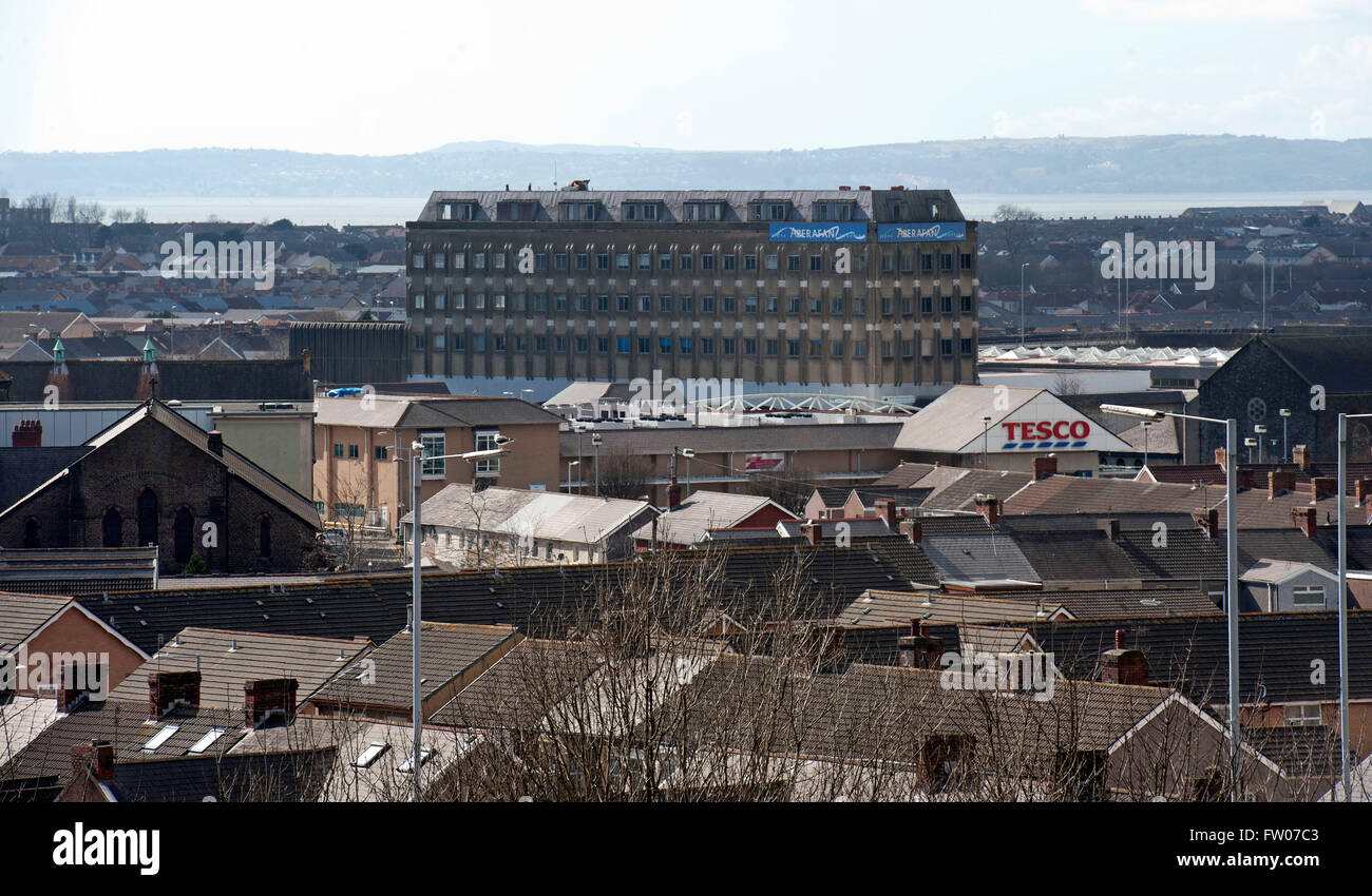 Port Talbot, UK. 31. März 2016. Gesamtansicht der Port Talbot heute Nachmittag. Tata Steel verkauft seine gesamte defizitären UK Unternehmen mit mehr als 4.000 Arbeitsplätze am Standort Port Talbot derzeit gefährdet. Bildnachweis: Phil Rees/Alamy Live-Nachrichten Stockfoto