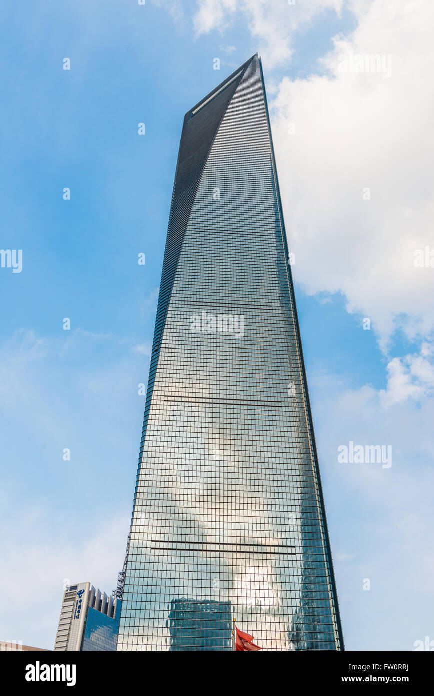 World Financial Center Tower in Shanghai Stockfoto