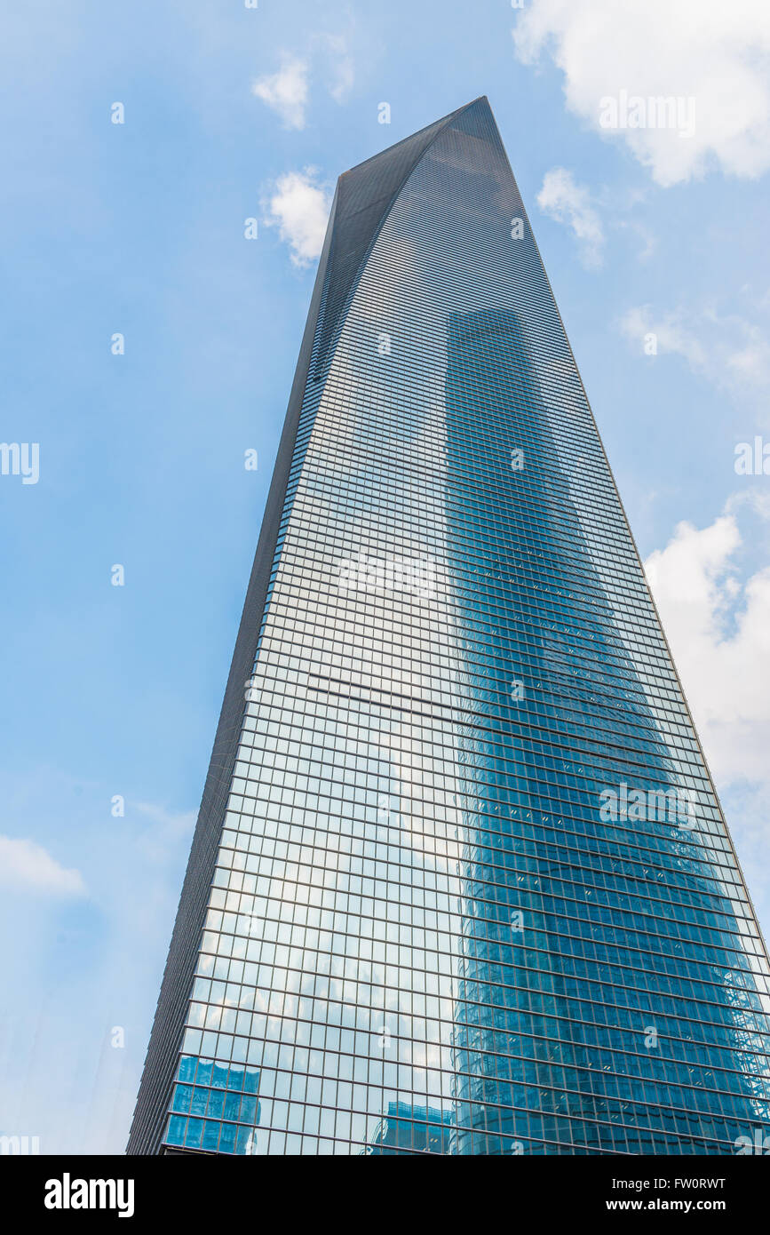 World Financial Center Tower in Shanghai Stockfoto