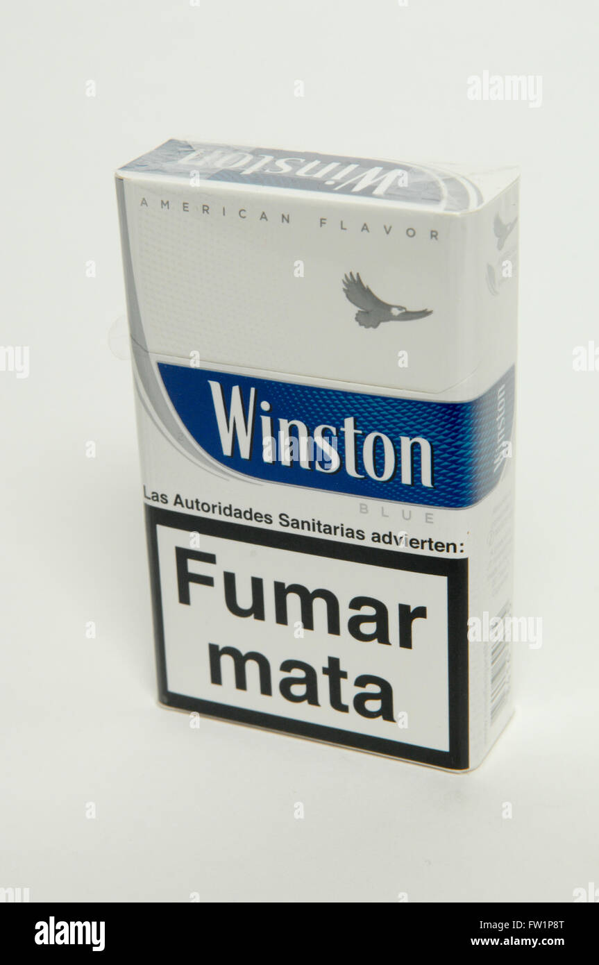 Winston Zigaretten Paket Stockfoto
