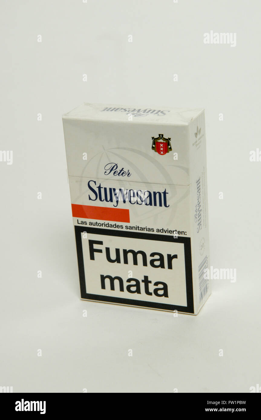 Peter Stuyvesant Zigaretten Tabak Paket Stockfoto