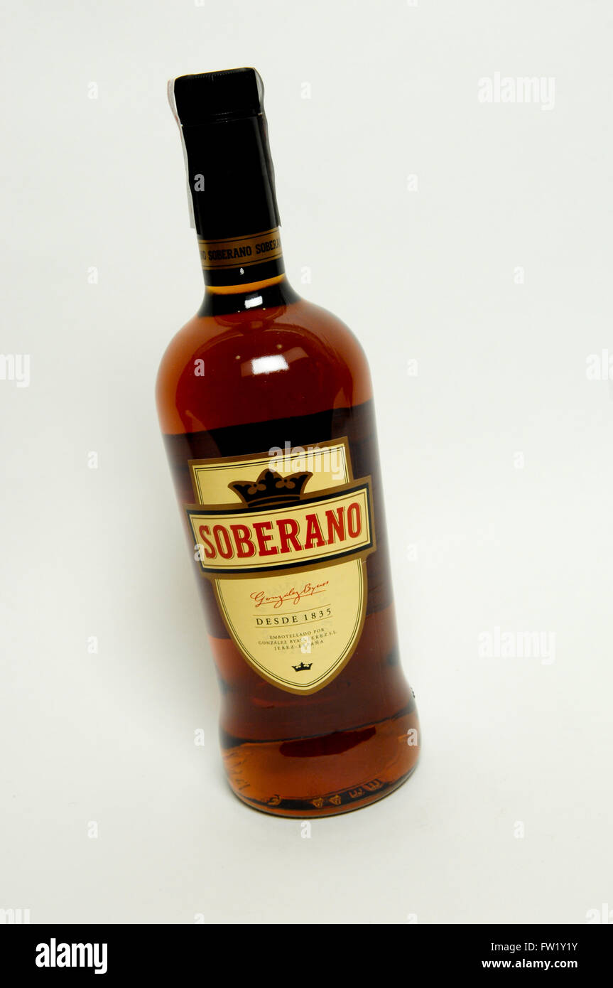 Soberano, 100 % destillierten Wein Schnaps. Stockfoto