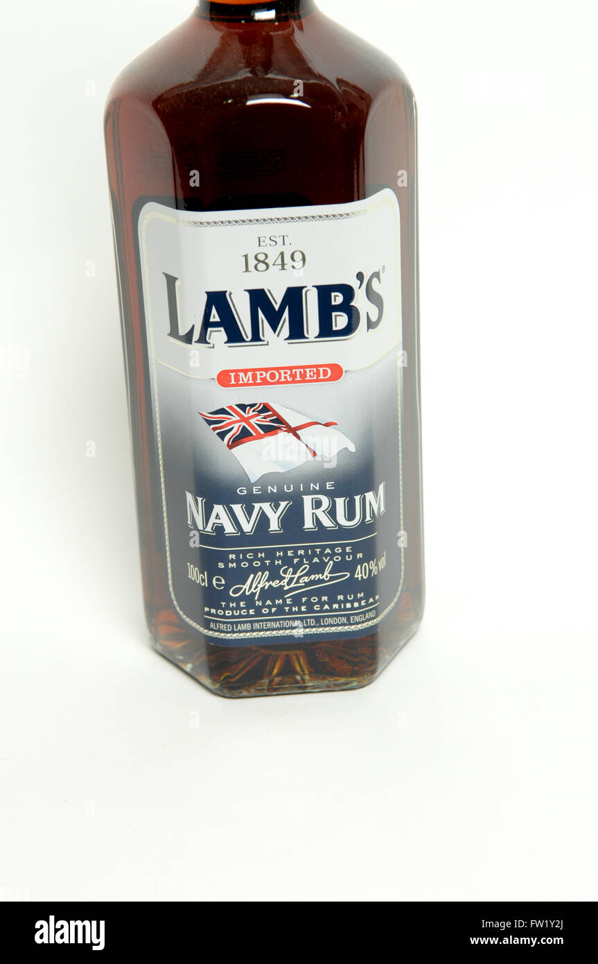 Lambs Navy Rum ist ein Zuckerrohr-basierte karibischer Rum. Stockfoto