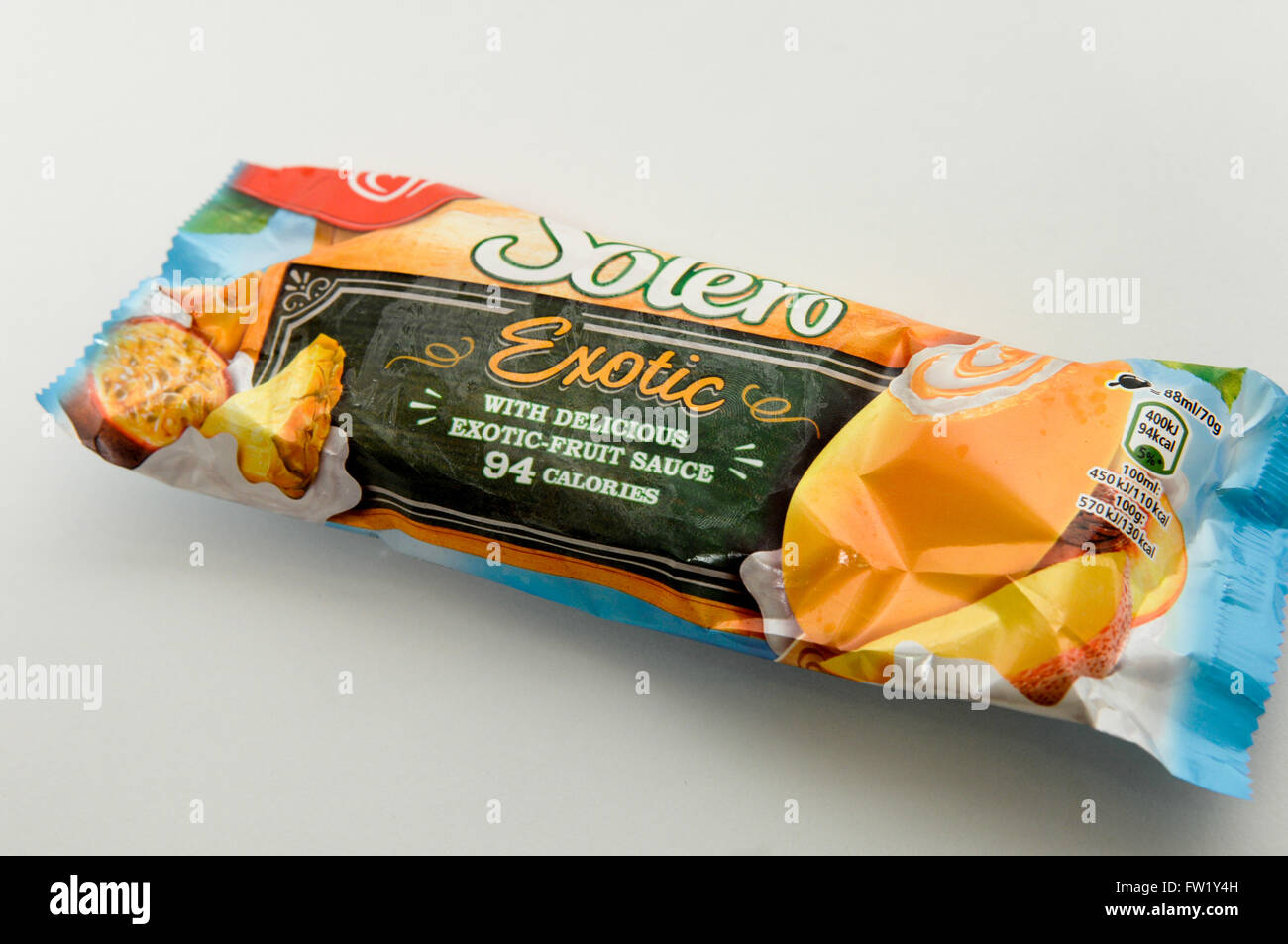 Solero ist eine Eis-Marke, verkauft unter dem Namen des Heartbrand in mehreren Ländern, im Besitz von Unilever Stockfoto