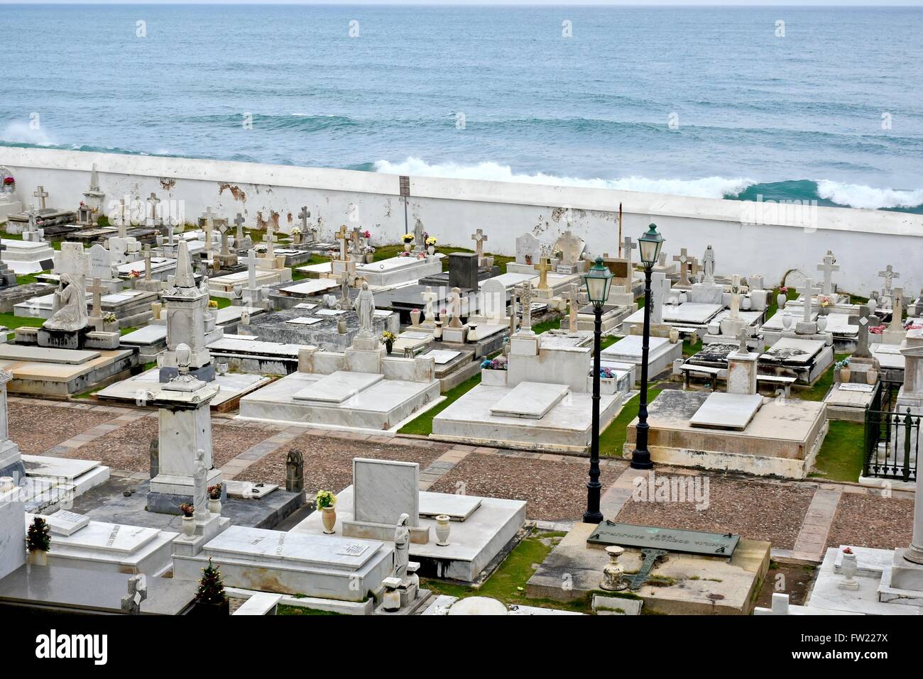 Alter Friedhof in Old San Juan Puerto Rico Stockfoto