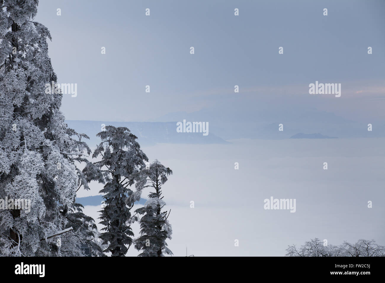 China, Mount Emei malerischen Wolken, Stockfoto