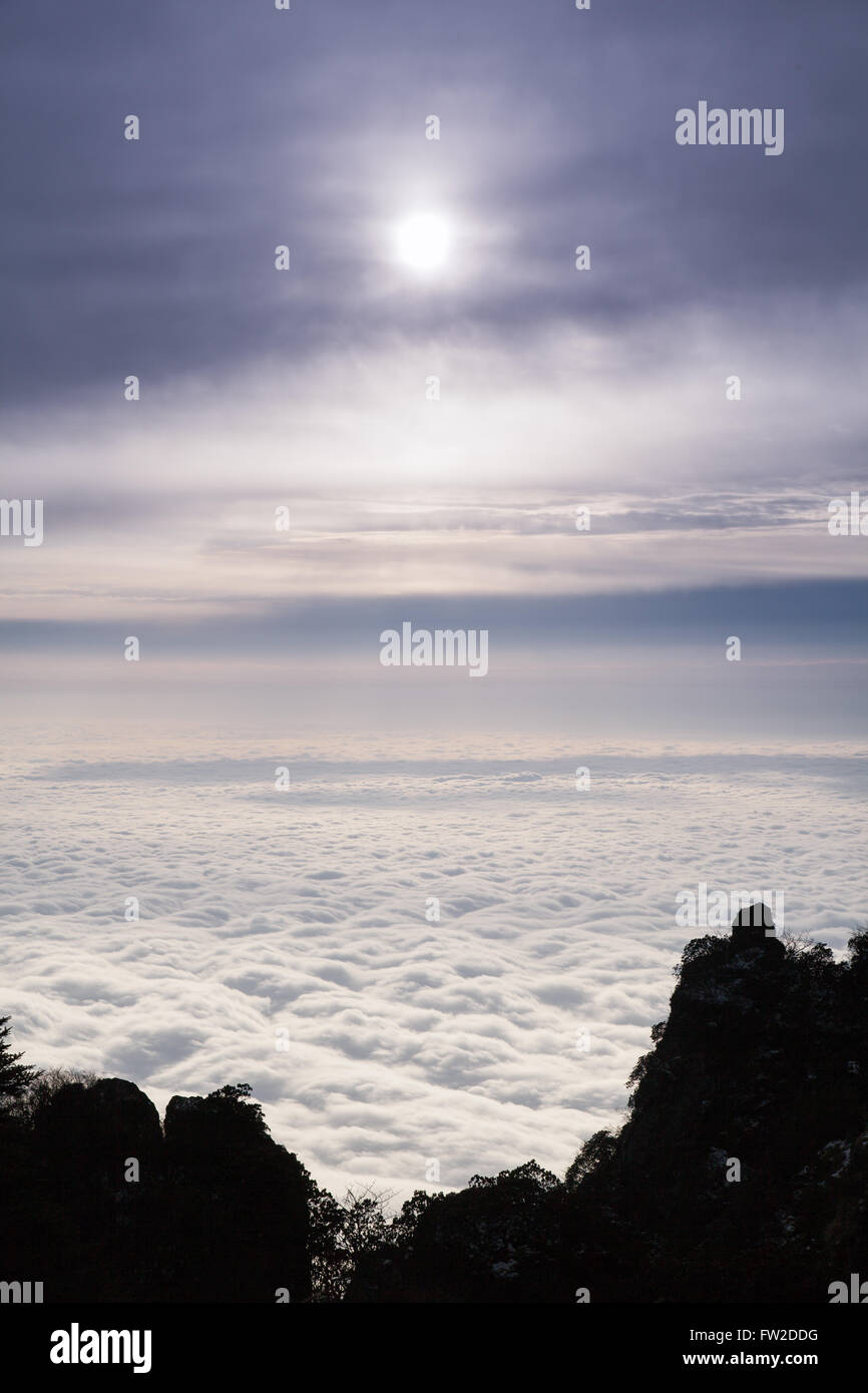 China, Mount Emei malerischen Wolken, Stockfoto