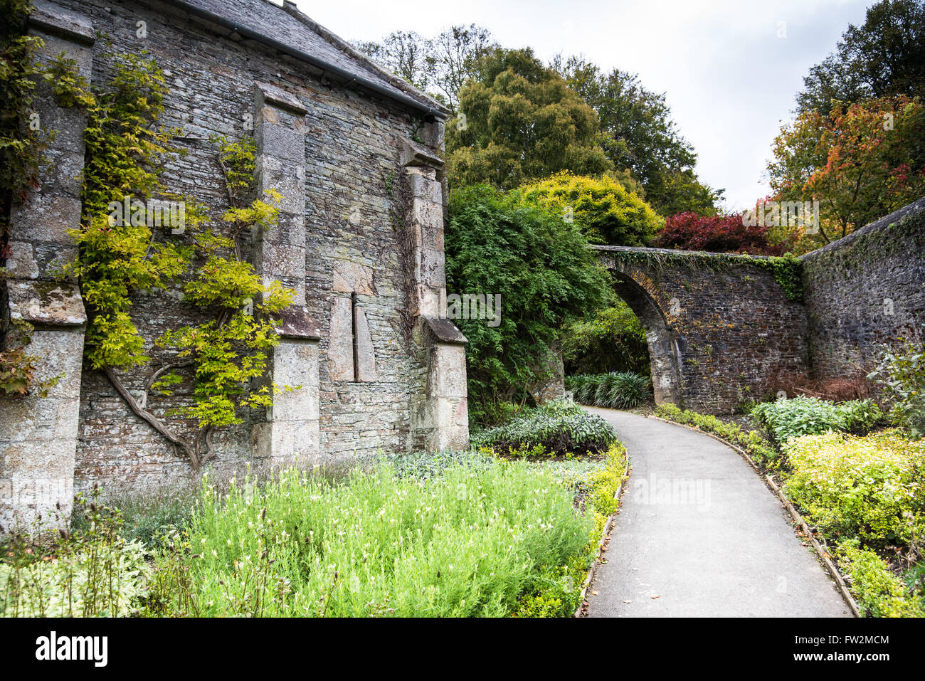 Buckland Monachorum, Vereinigtes Königreich - 8. Oktober 2015: Buckland Abbey, Garten und Immobilien, ein National Trust Immobilien in Devon und Stockfoto