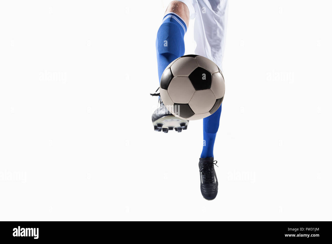 Athlet munter Fußball Stockfoto