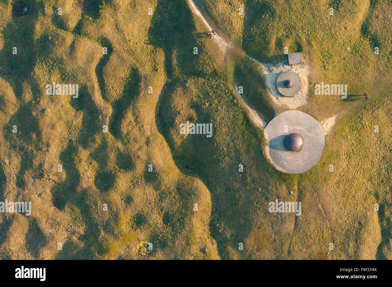 Meuse (55), Verdun, champs de Batailles De La 1ere Guerre Mondiale, Douaumont, Fort (Vue Aerienne) / / Frankreich, Meuse (55), Verd Stockfoto