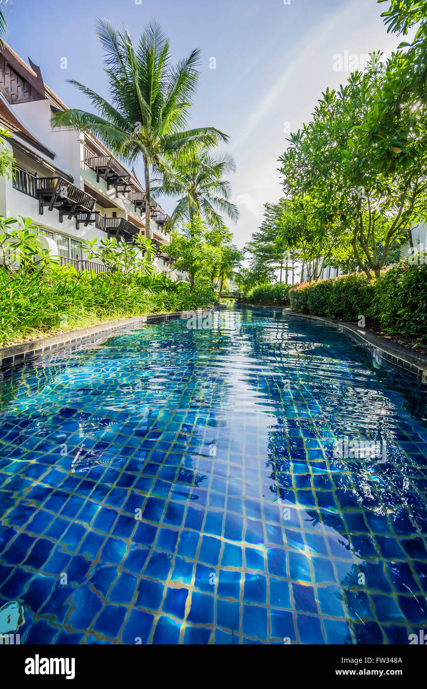 Schwimmbad, JW Marriott Khao Lak Resort &amp; Spa, Thailand Stockfoto