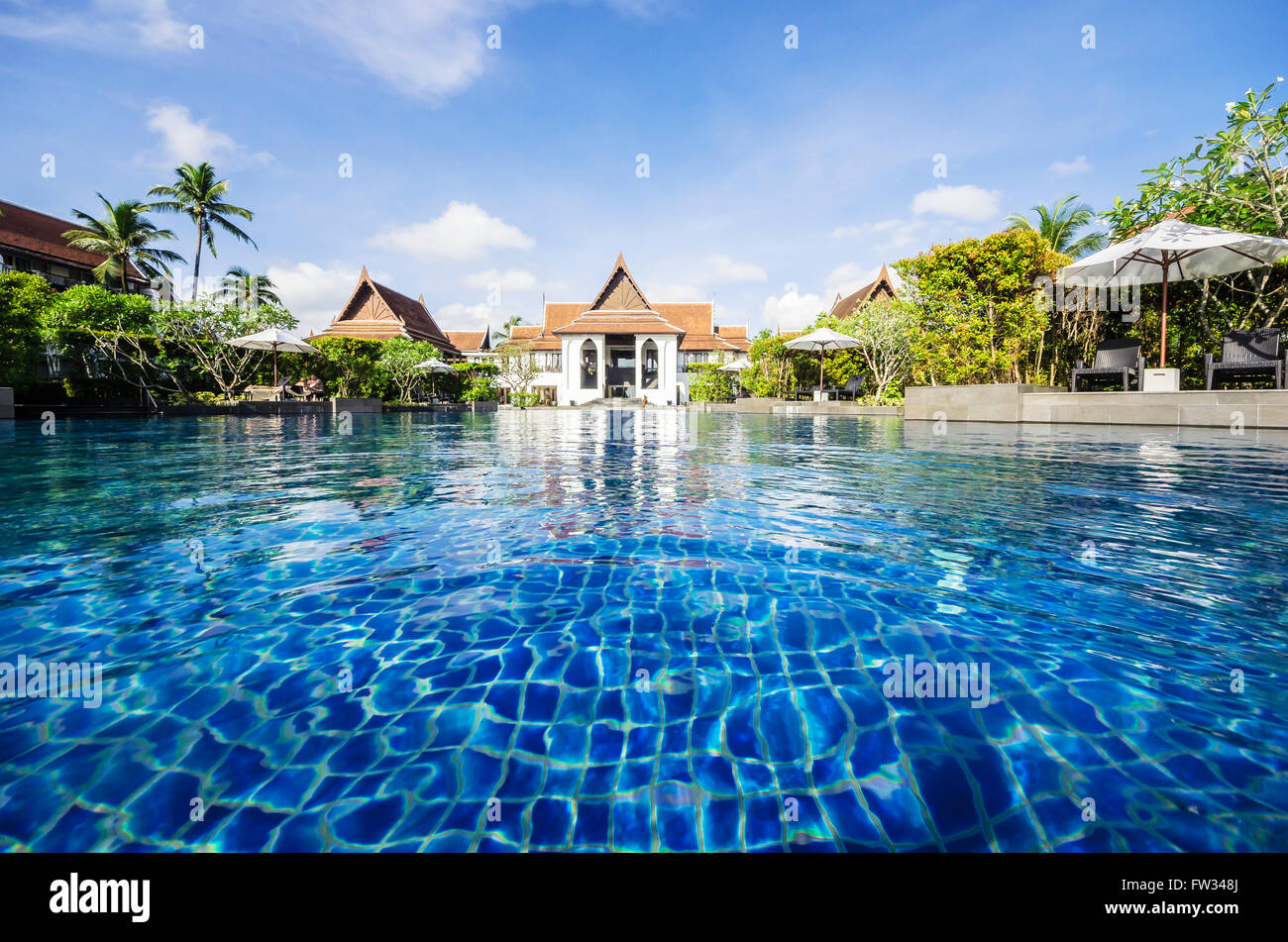 Schwimmbad, JW Marriott Khao Lak Resort &amp; Spa, Thailand Stockfoto