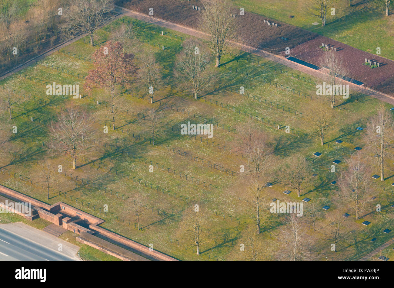 Meuse (55), Consenvoye, Cimetiere Allemand De La Premiere Guerre Mondiale (Vue Aerienne) / / Frankreich, Meuse (55), Consenvoye, WW Stockfoto