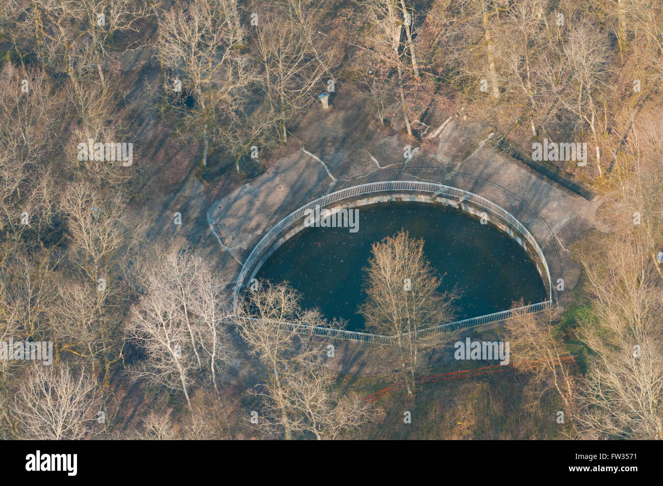 Meuse (55), Duzey, d ' un site Canon Longue Portée Allemand De La Premiere Guerre Mondiale (Vue Aerienne) / / Frankreich, Meuse (55), Stockfoto