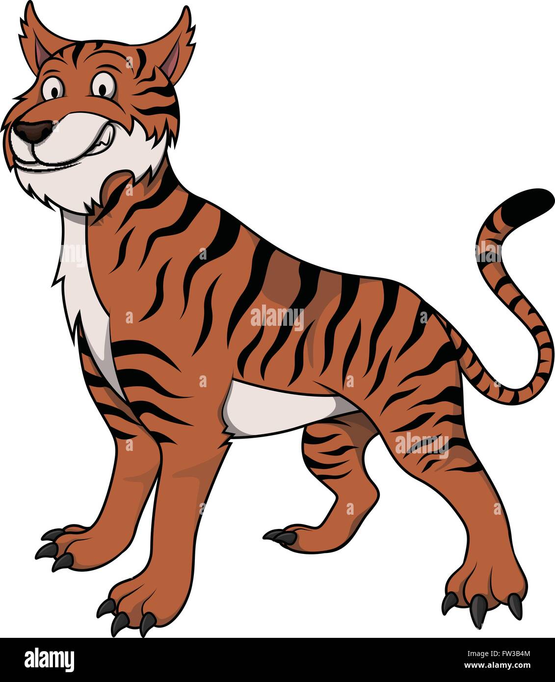 Tiger cartoon illustration Stock Vektor