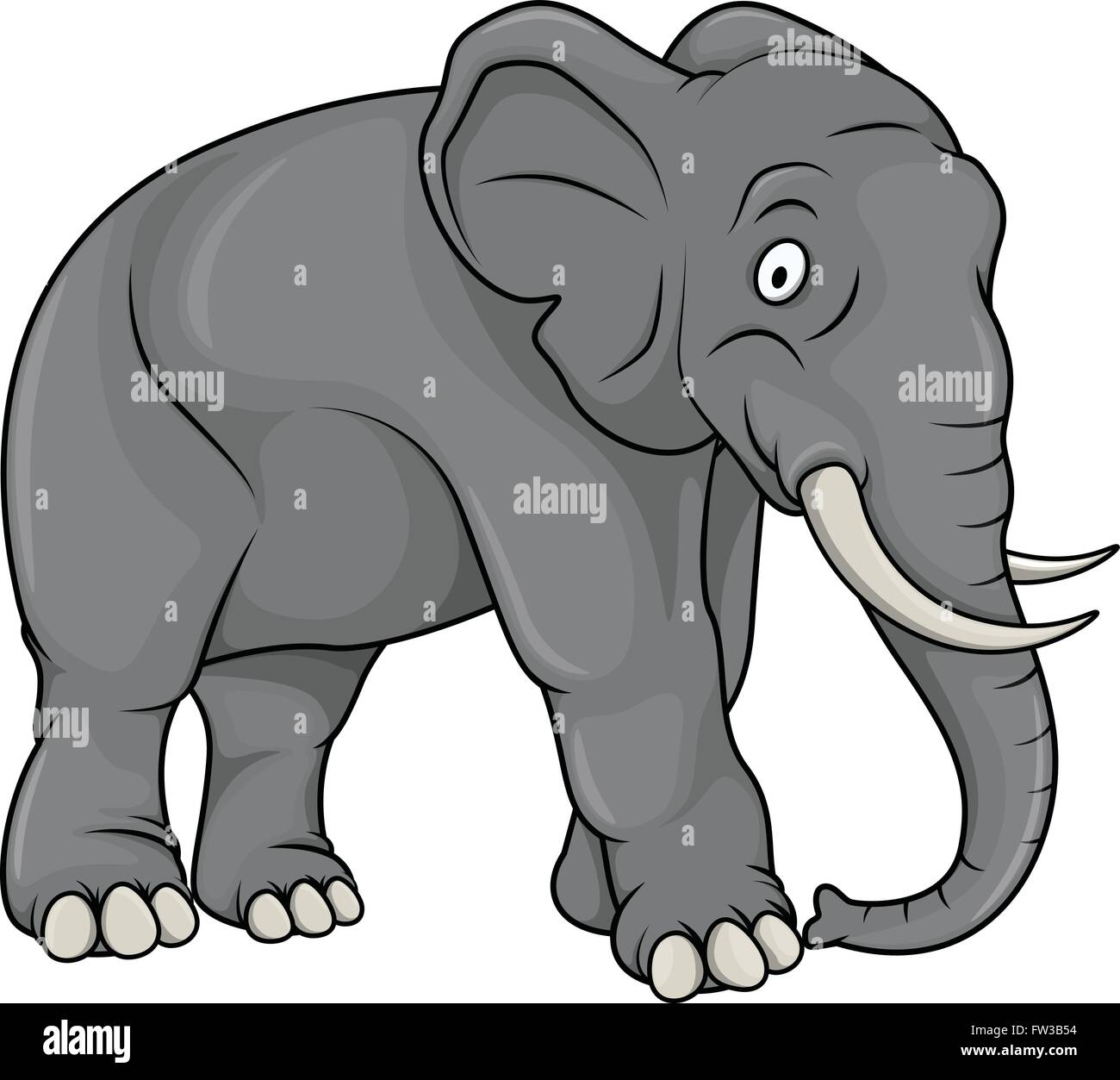Elefanten Comic-illustration Stock Vektor