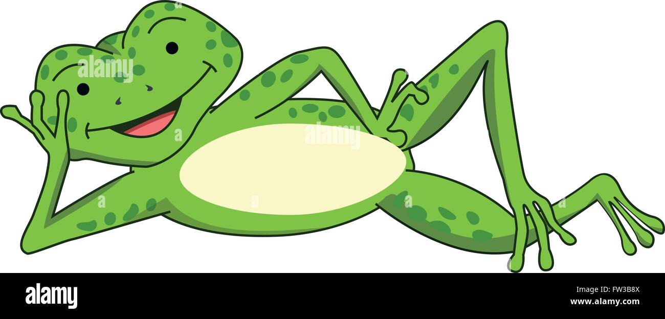 Frosch-Cartoon-illustration Stock Vektor