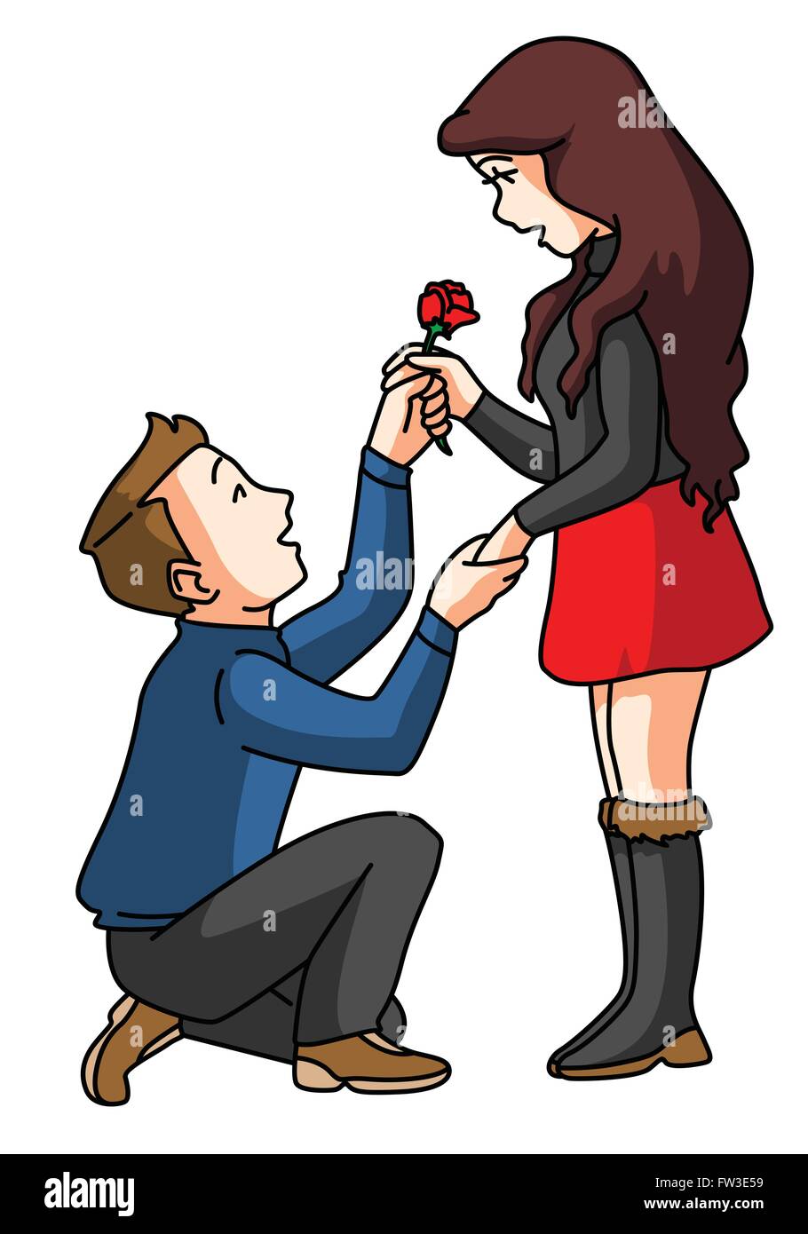 Romantik paar Stock Vektor