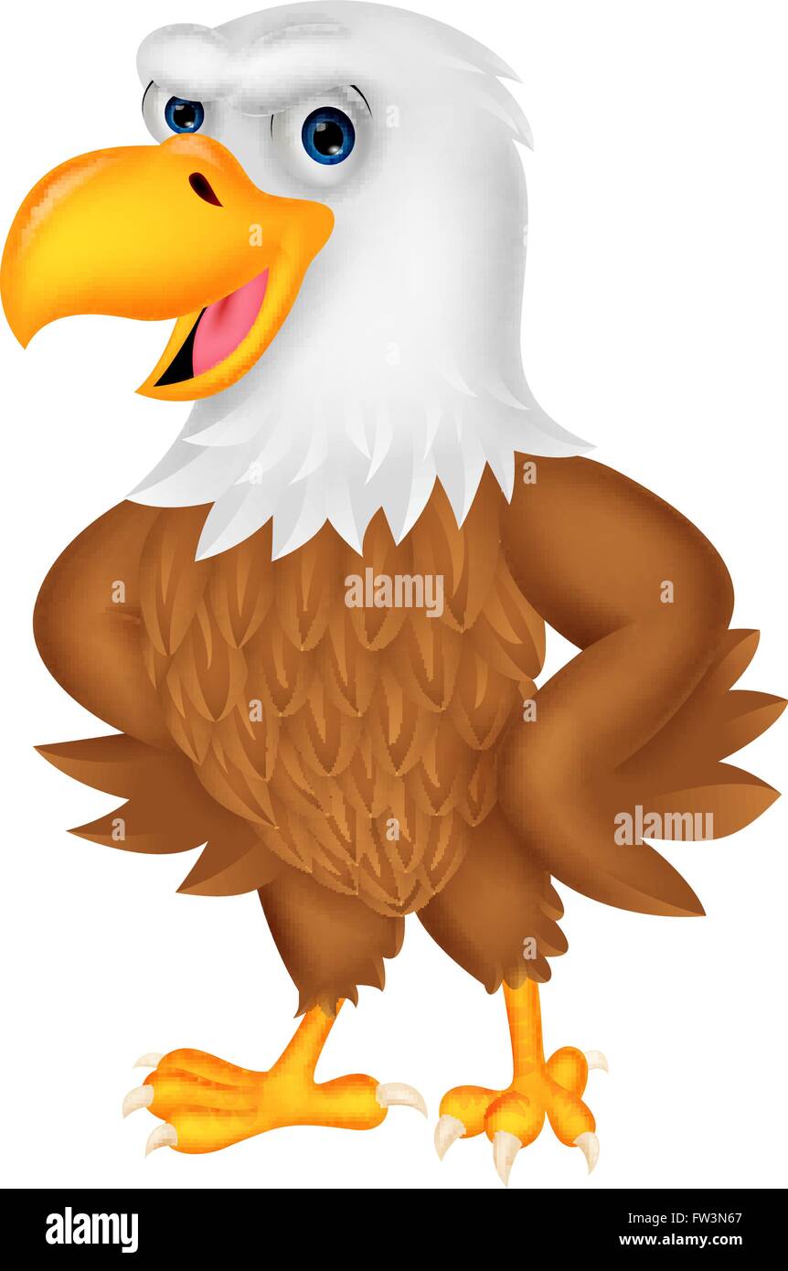Cartoon Adler Posiert Stock Vektorgrafik Alamy