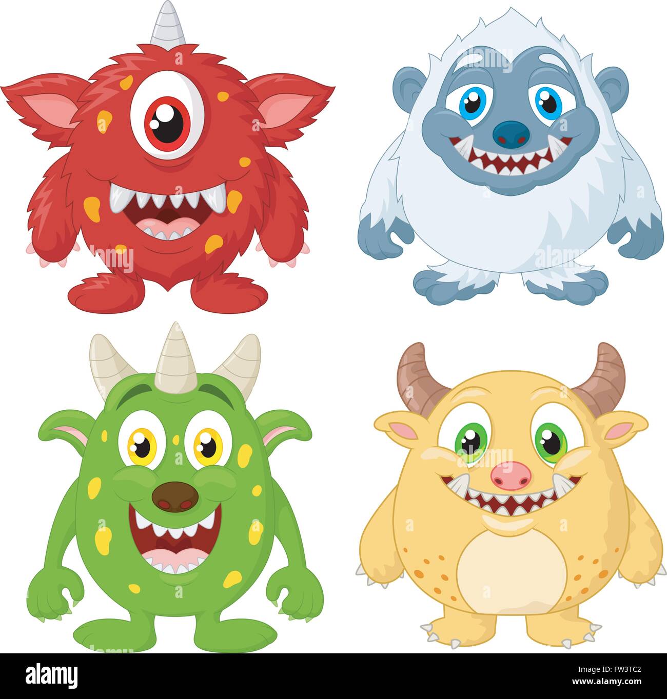 Cartoon Monster Sammlung Stock Vektor