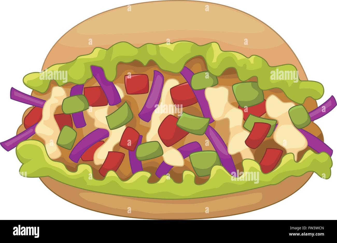 Cartoon Kebab Döner Stock-Vektorgrafik - Alamy