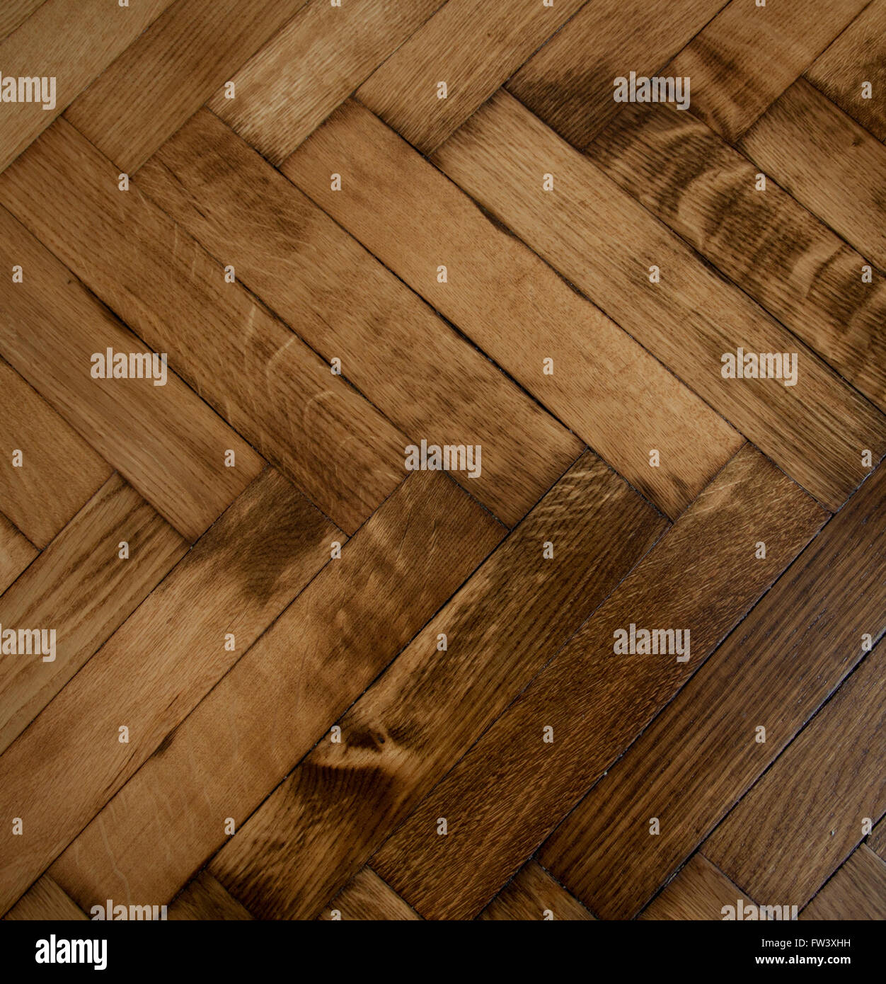 Abstarct Zusammensetzung der Parkettboden in warmen Farben Stockfoto