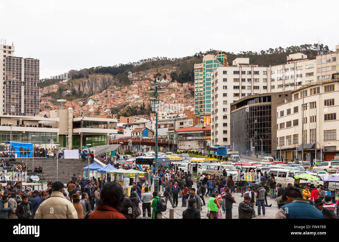 Straßenszene in La Paz, Bolivien Stockfoto