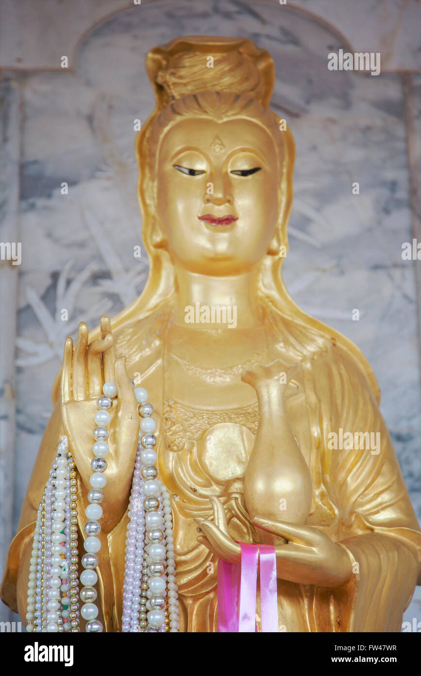 Bild einer chinesischen weibliche Gottheit-Statue. Stockfoto