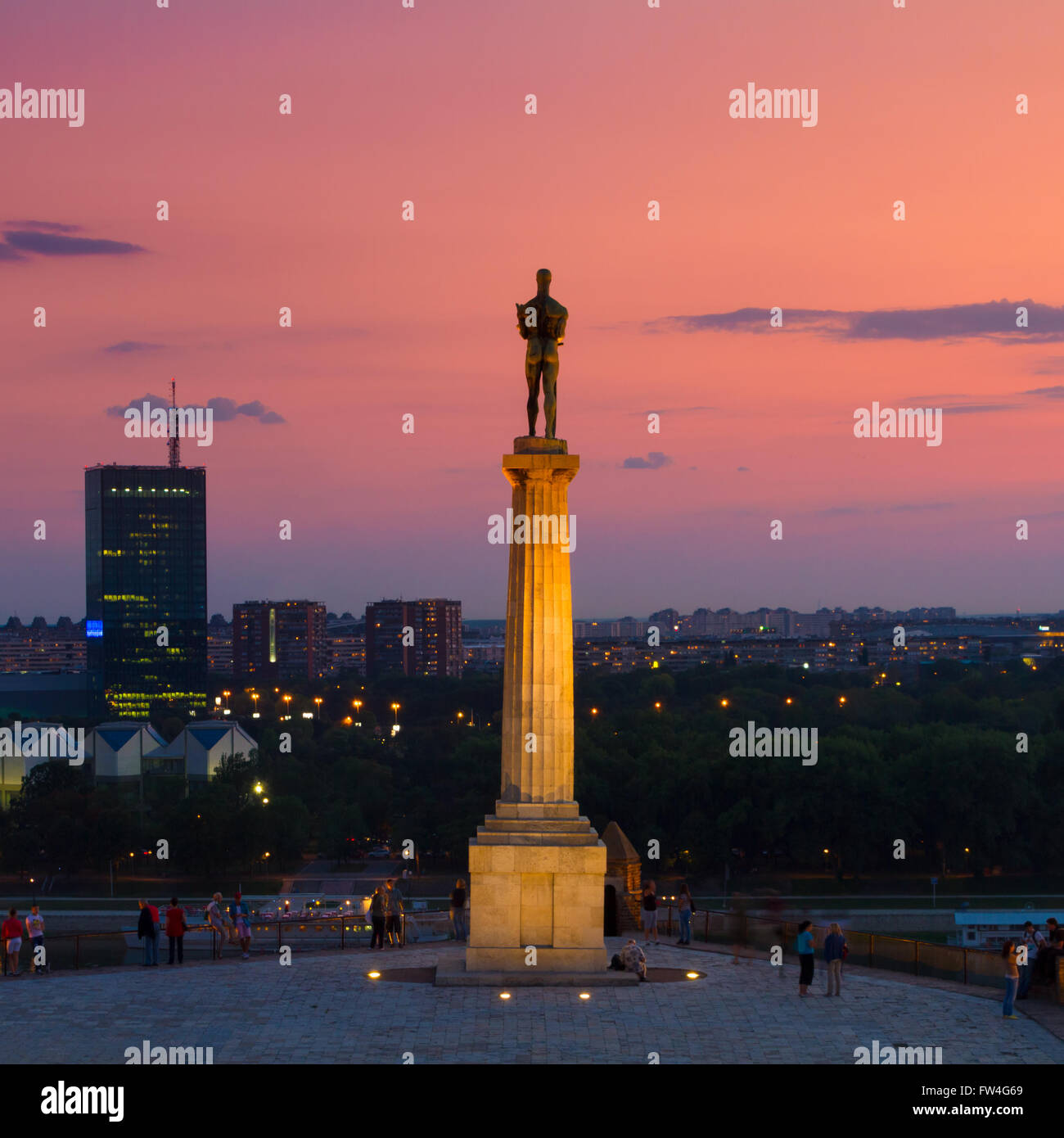 Statue von Victor, Belgrad, Serbien. Stockfoto