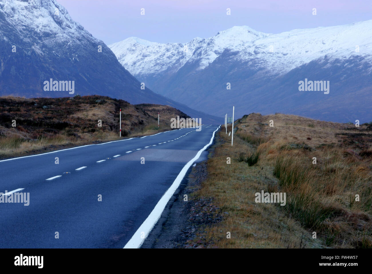 Straße nach Glen Coe, Schottland Stockfoto