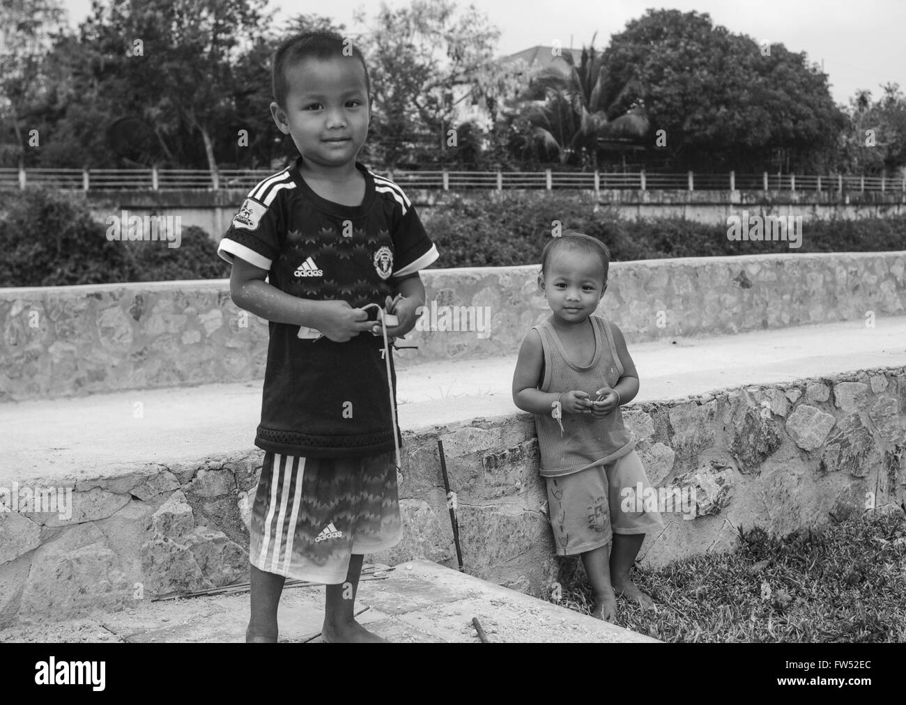Kambodschanische Kinder. Stockfoto